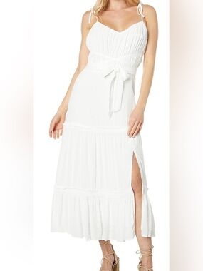 paige inesa midi dress PAIGE | Dresses | Paige Nwt 249 Inesa White Swiss Dot Midi Dress Sash  Missing Size Xs